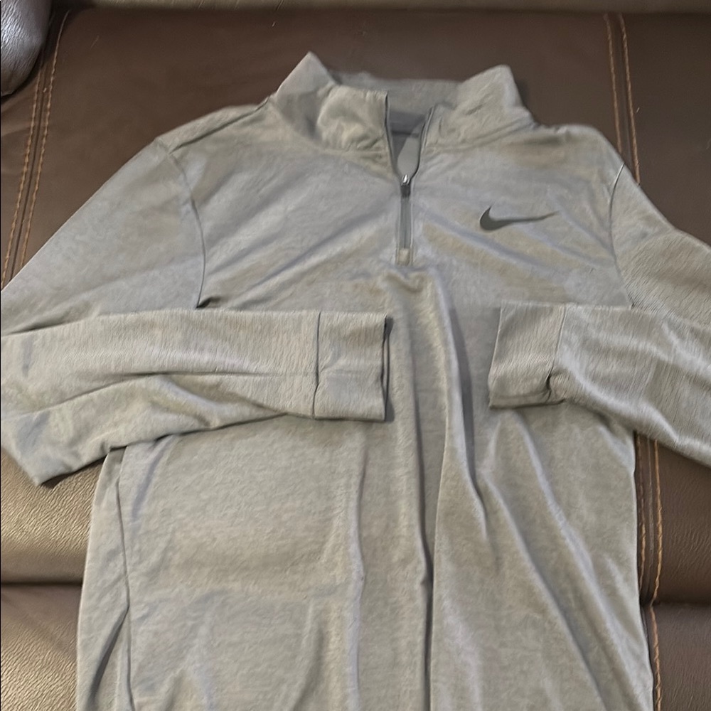 Nike Dri-FIT Gray Quarter-Zip Pullover